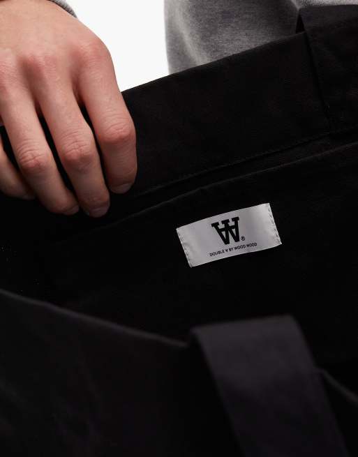 Double A By Wood Wood - Conner Italic - Borsa shopping nera, 3 di 4