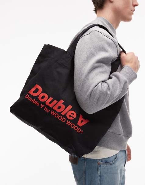 Double A By Wood Wood conner italic tote bag in black - view 1