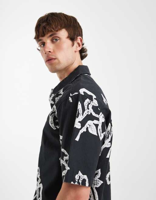 Double A by Wood Wood - Cooper - Camicia in 100% cotone nero a quadri, 3 di 5