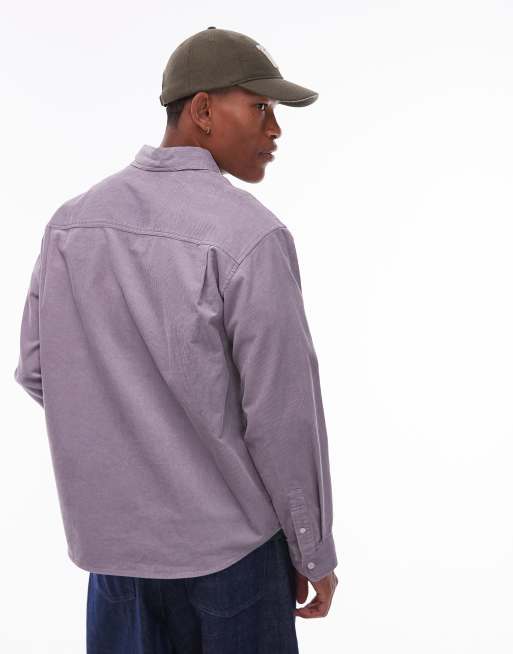 Double A By Wood Wood - Cooper - Camicia in cotone grigio lilla, 4 di 4