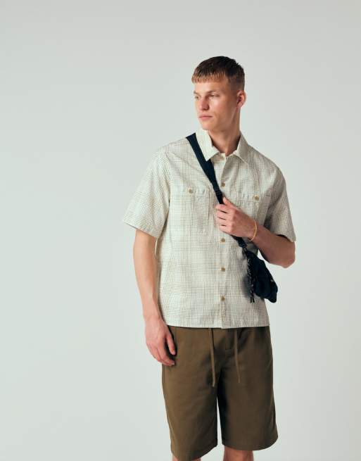 Double A By Wood Wood - Cooper - Camisa blanco hueso a cuadros 100% de algodón, 5 de 12