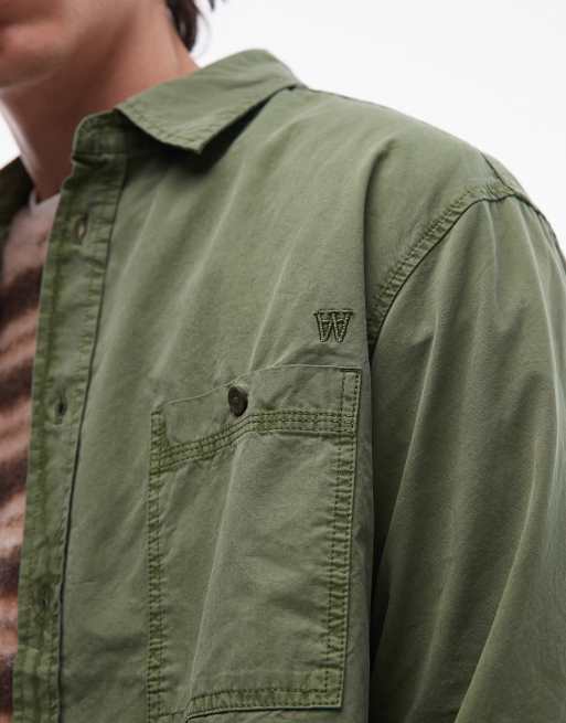Double A By Wood Wood – Cooper – Hemdjacke in Grün, 5 von 5