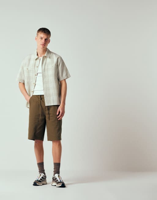Double A by Wood Wood - Cooper - Offwhite ternet skjorte i 100% bomuld, 2 af 12