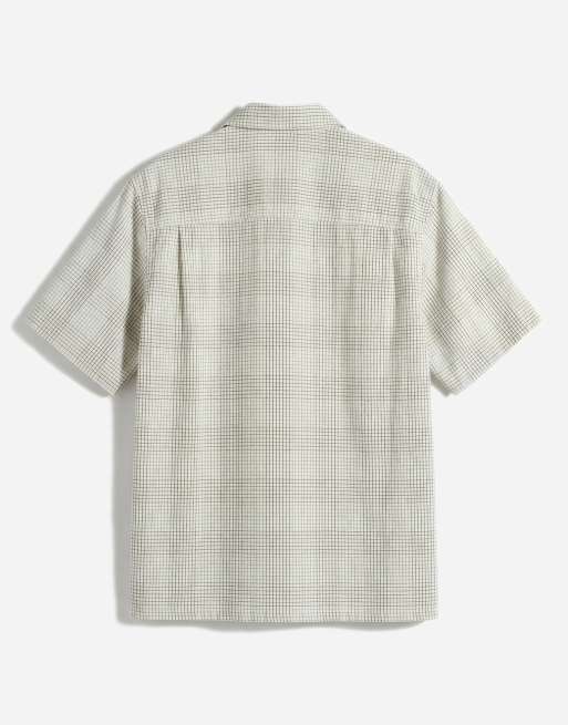 Double A by Wood Wood - Cooper - Offwhite ternet skjorte i 100% bomuld, 7 af 12