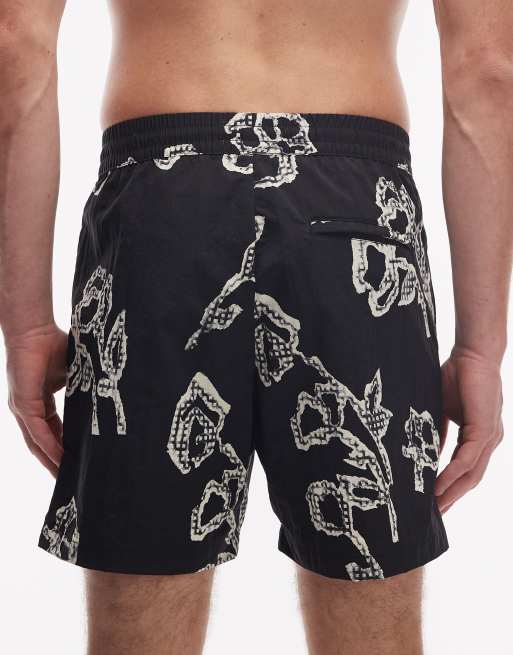 Double A By Wood Wood - Dub - Pantaloncini da bagno nero multicolore, 4 di 5