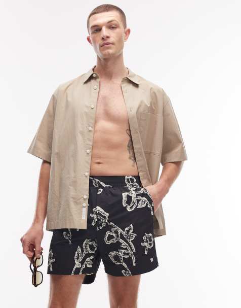 Double A by Wood Wood - Dub - Short de bain - Noir multicolore - view 1