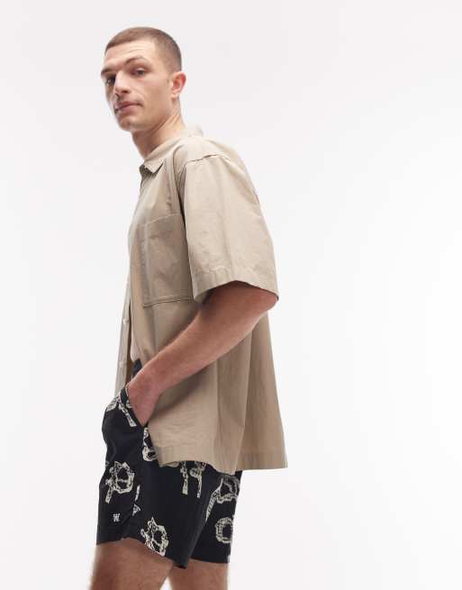 Double A By Wood Wood dub swim shorts in black multi, 3 of 5