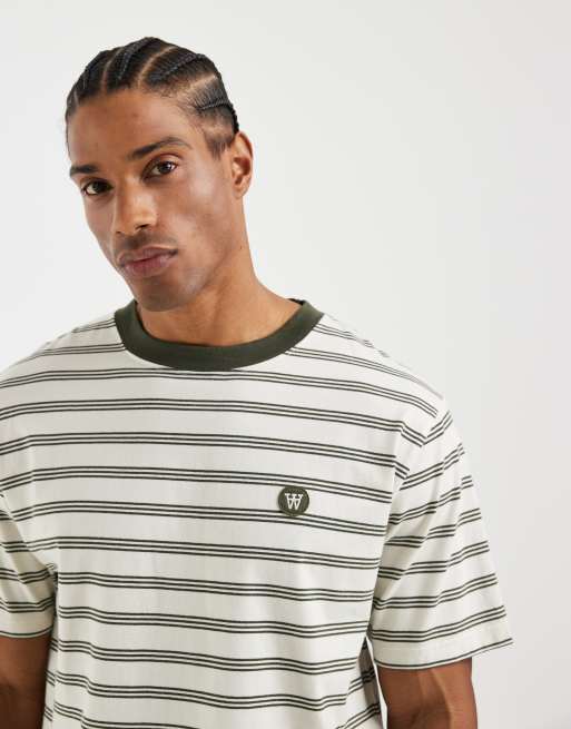 Double A By Wood Wood - Easton - Camiseta gris a rayas 100% de algodón, 2 de 5