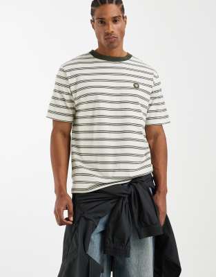 Double A by - Easton - T-Shirt aus 100% Baumwolle mit grauen Streifen Grau M