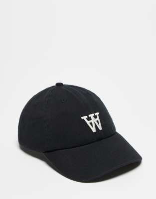 Double A By Wood Wood Eli Logo Cap In Black