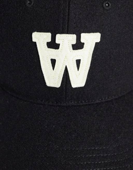 Double A By Wood Wood felt patch logo cap in black, 3 of 3