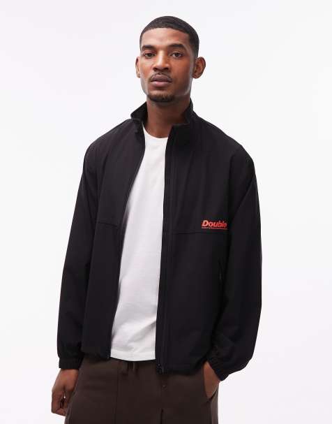 Double A By Wood Wood frank track jacket in black - view 1