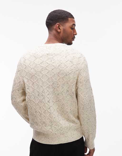 Double A By Wood Wood – Gräddvit sweatshirt med mönster, 3 av 5