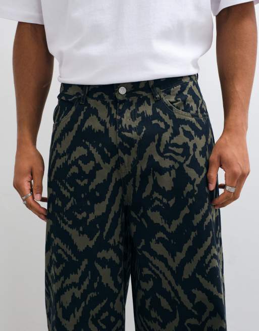 Double A By Wood Wood Harald pantaloni barrel leg blu navy, 3 di 5
