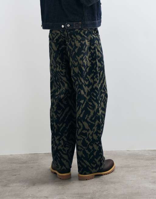 Double A By Wood Wood Harald pantaloni barrel leg blu navy, 5 di 5