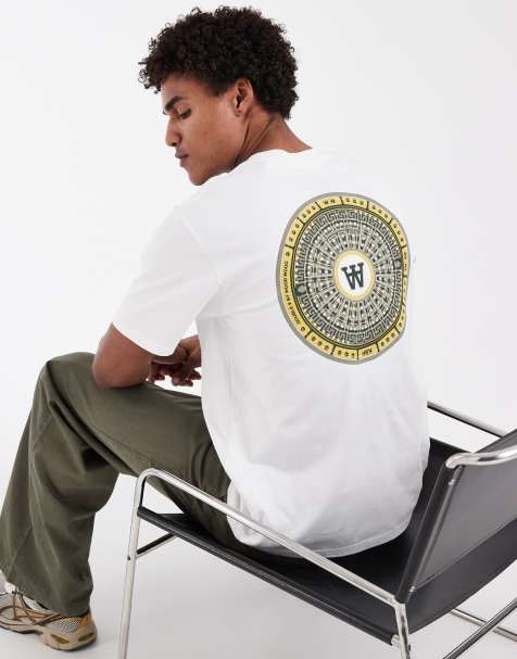 Double A By Wood Wood - Hvid T-shirt med 'Ace'-logo i 100% bomuld - view 1