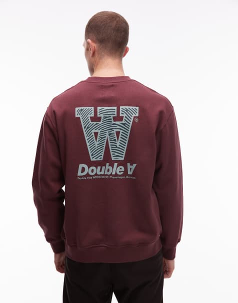 Double A By Wood Wood james sweatshirt in chocolate brown - view 1