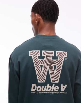 Double A By Wood Wood James Sweatshirt In Green
