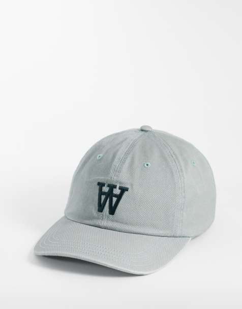 Double A by Wood Wood – Kappe aus 100% Baumwolle in Schiefergrau mit AA-Logo - view 1
