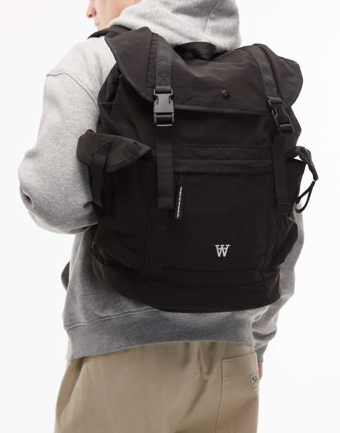 Double A By Wood Wood karl rucksack in black - view 1