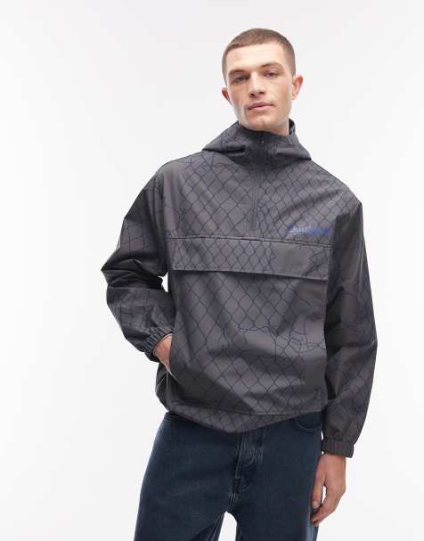 Double A By Wood Wood - Kimbo - Giacca a vento blu navy con stampa - view 1