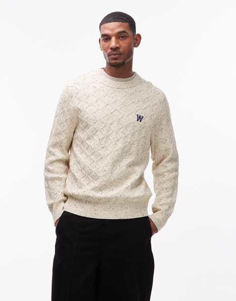 Double A By Wood Wood lamin sweatshirt in ecru - view 1