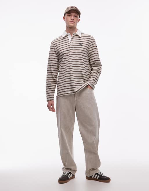 Double A By Wood Wood - Landon - Polo beige a righe, 2 di 5