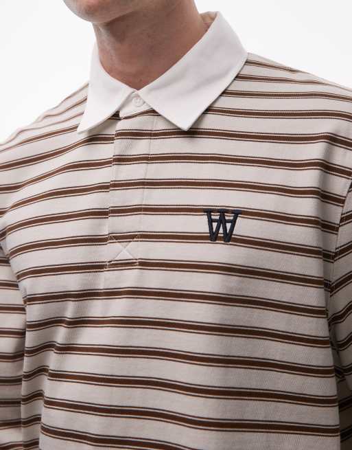 Double A By Wood Wood - Landon - Polo beige a righe, 5 di 5