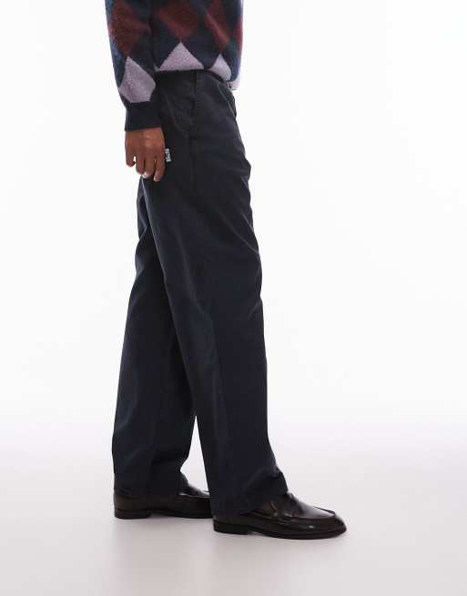 Double A By Wood Wood - Lax - Pantaloni dritti blu navy, 2 di 5