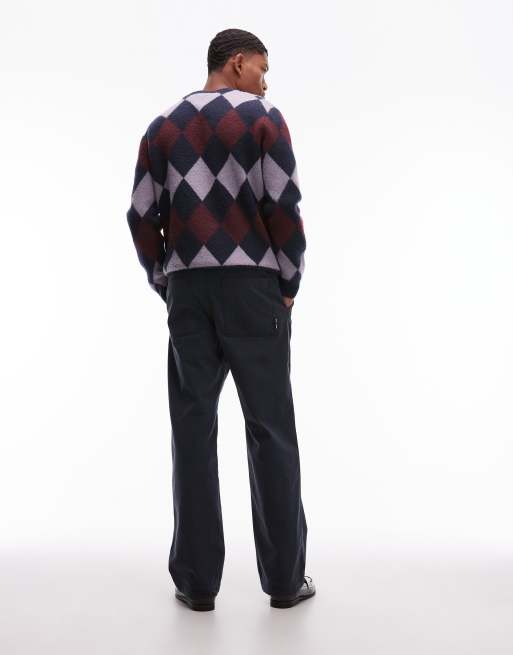 Double A By Wood Wood - Lax - Pantaloni dritti blu navy, 4 di 5
