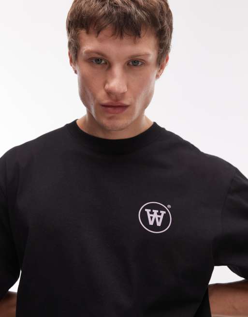 Double A By Wood Wood liam back print t-shirt in black, 5 of 5