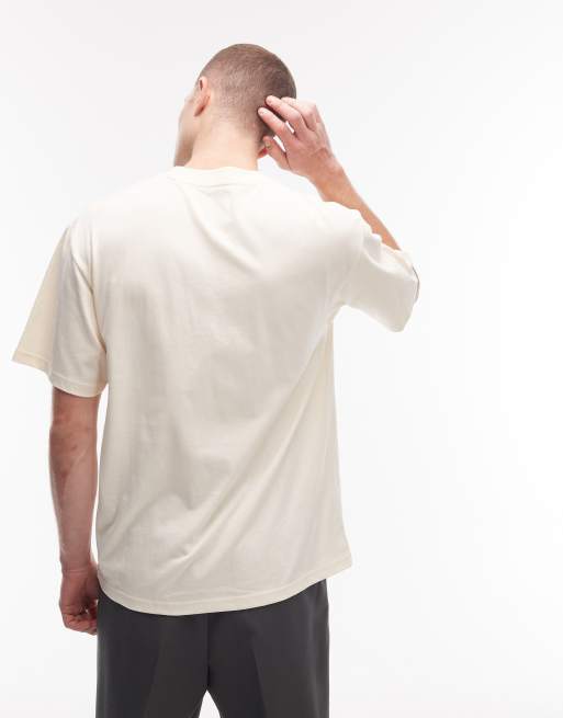 Double A By Wood Wood - Liam - Cremehvid T-shirt, 3 af 5