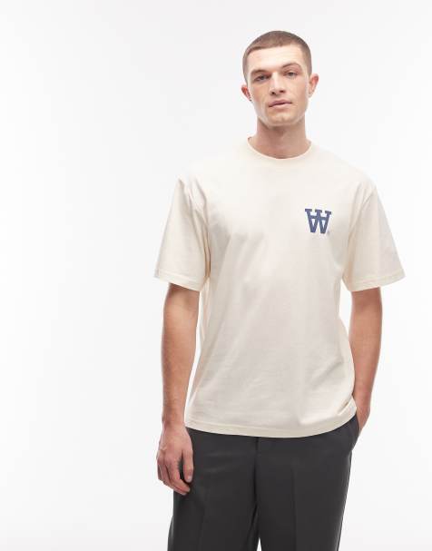 Double A By Wood Wood – Liam – Gräddvit t-shirt - view 1