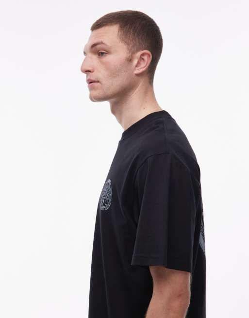 Double A By Wood Wood liam logo t-shirt in black, 4 of 5