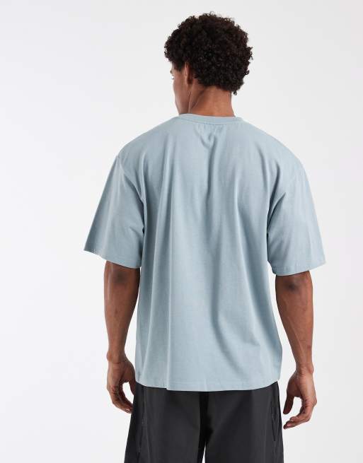 Double A By Wood Wood - Liam - T-shirt 100 % coton à logo AA - Ardoise, 3 de 5