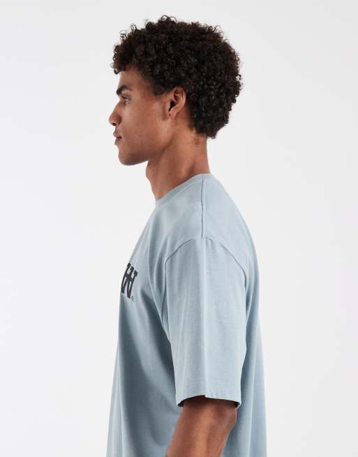 Double A By Wood Wood - Liam - T-shirt 100 % coton à logo AA - Ardoise, 5 de 5