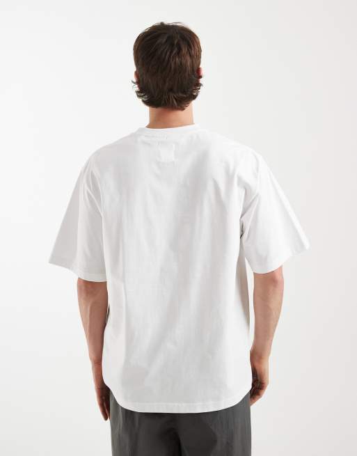 Double A By Wood Wood - Liam - T-shirt 100 % coton avec imprimé logo A sur le devant - Blanc, 3 de 5