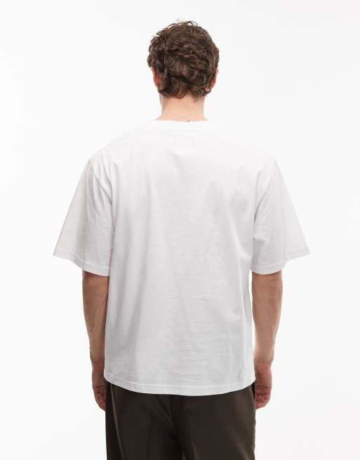 Double A By Wood Wood - Liam - T-shirt à logo mousse - Blanc, 6 de 6