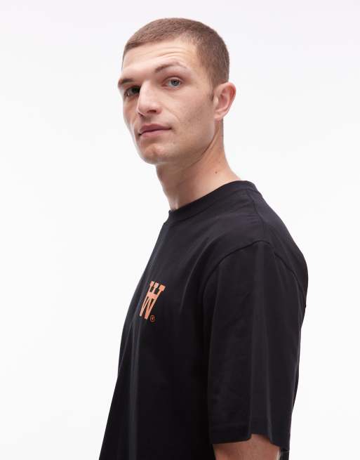 Double A by Wood Wood – Liam – T-Shirt in Schwarz mit Logo, 4 von 5