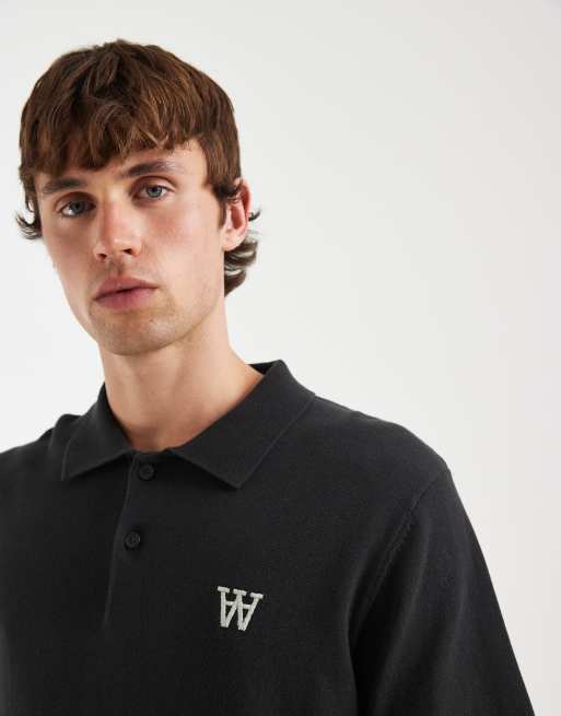 Double A By Wood Wood - Mikkel - Polo 100 % coton - Noir, 3 de 5