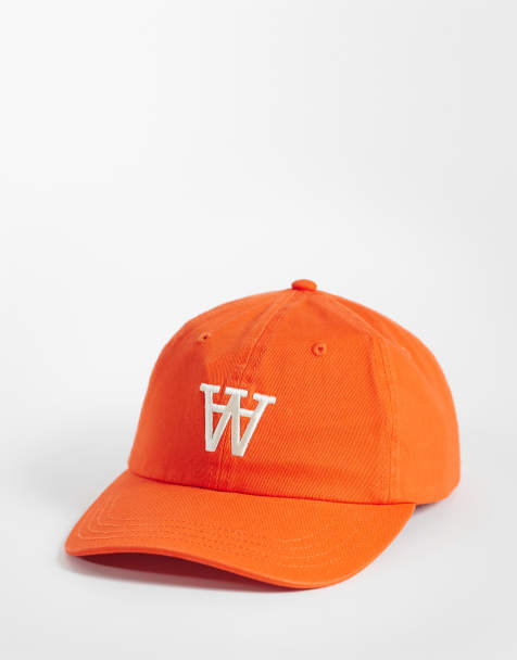 Double A By Wood Wood – Orange keps med kontrastfärgad standardlogga i 100% bomull - view 1