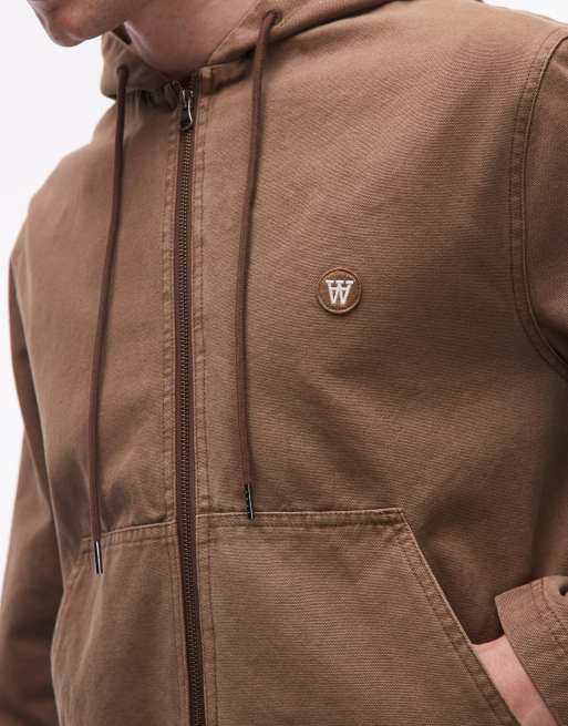 Double A By Wood Wood - Palle - Giacca marrone con cappuccio, 5 di 5