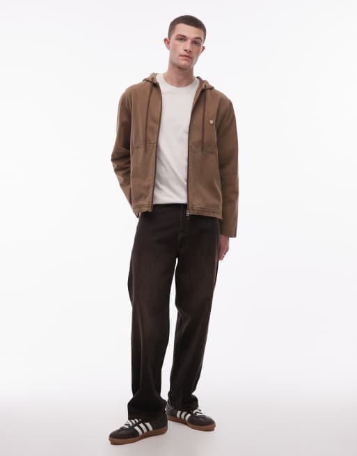 Double A By Wood Wood palle hooded jacket in brown, 2 of 5