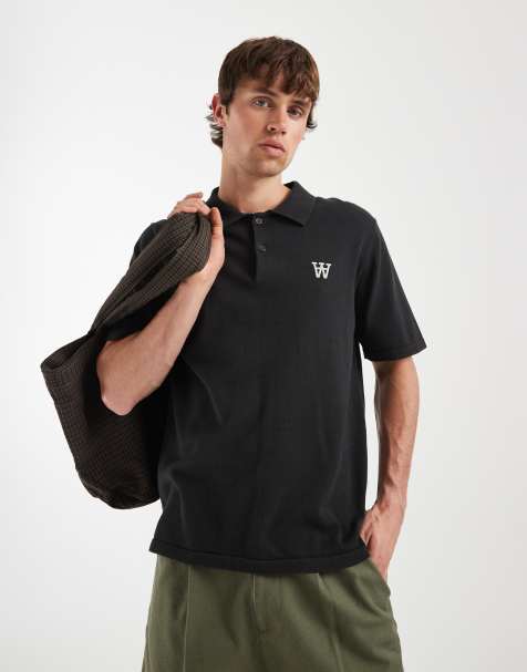 Double A By Wood Wood - Polo negro 100% de algodón Mikkel - view 1