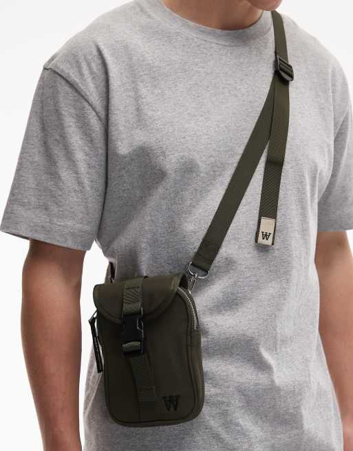 Double A By Wood Wood Raif - Borsetta da spalla color foglia d'uva