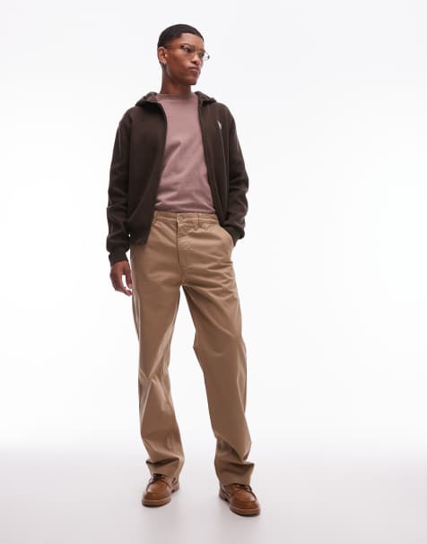 Double A By Wood Wood – Silas – Brązowe spodnie chino - view 1