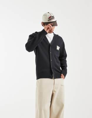 Double A By Wood Wood - Tay - Gilet 100% coton avec logo A - Noir