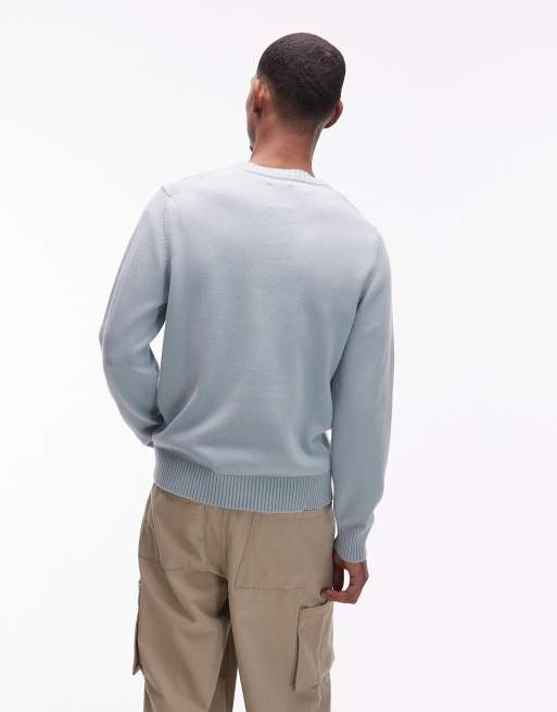 Double A By Wood Wood - Tay - Pull en laine d'agneau - Bleu pastel, 5 de 5