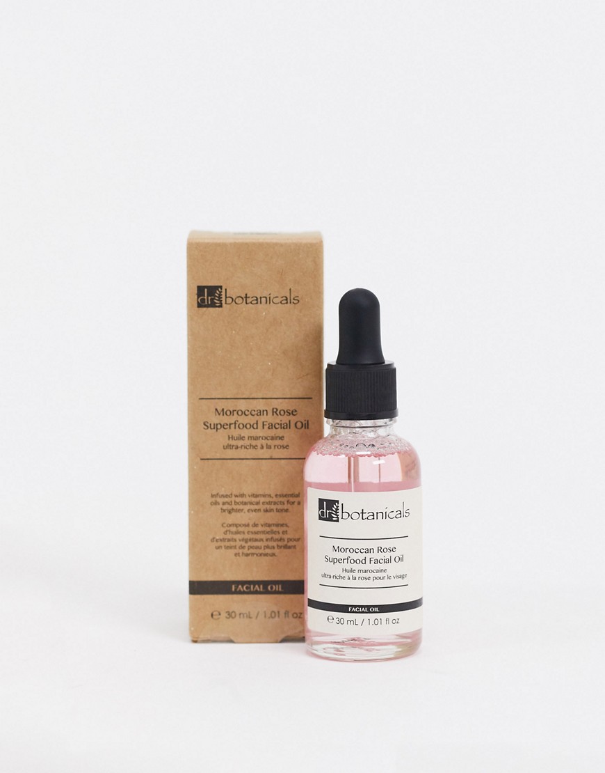 Dr Botanicals moroccan rose superfood facial oil 30ml-Clear