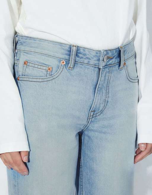 Dr Denim Addy mid straight jeans in light blue, 3 of 7